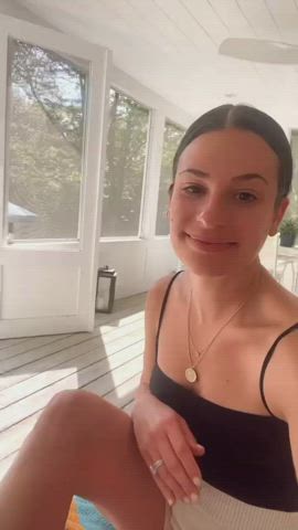 Cleavage Lea Michele Small Tits gif