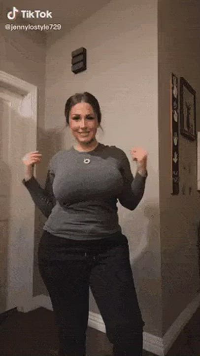 Big Tits Dancing MILF gif