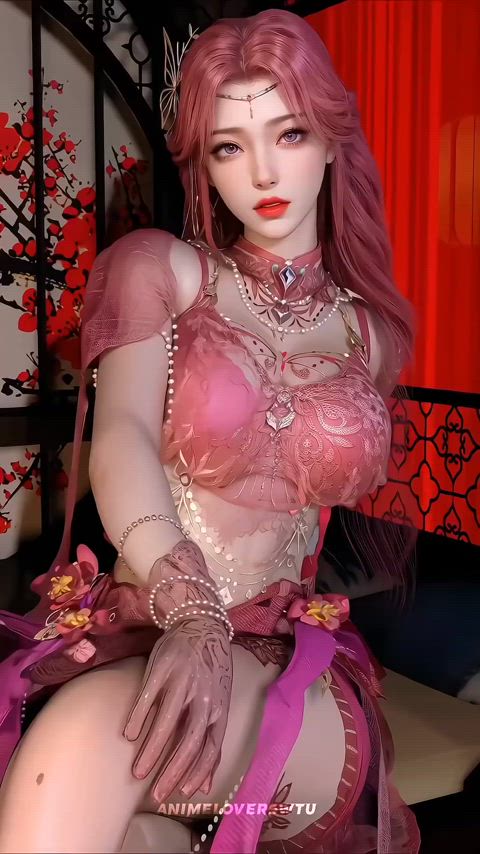 ai generated asian big tits cosplay sexy gif