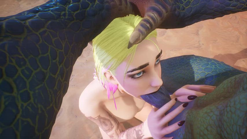 3D Animation Blowjob Deepthroat Hentai Monster Cock Rule34 gif