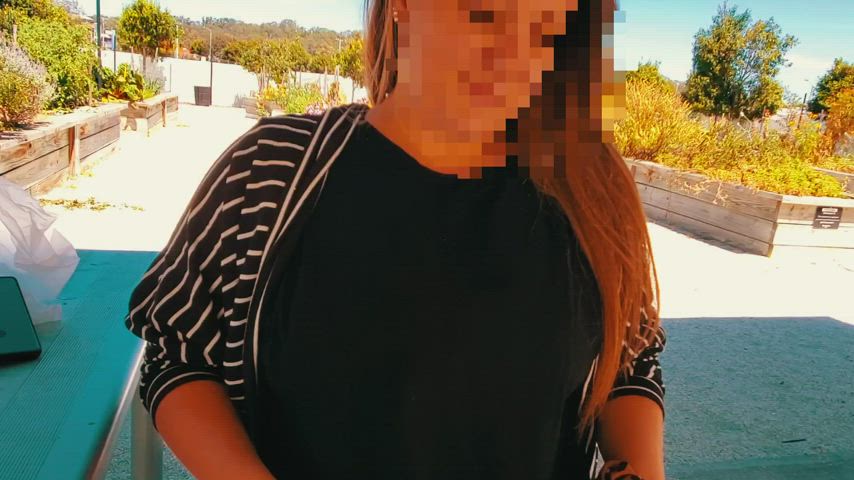 Outdoor big tits and big nips