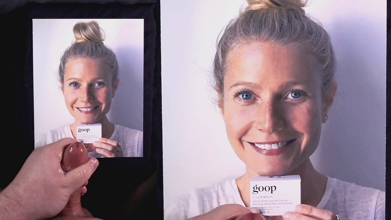 celebrity cum facial gwyneth paltrow jerk off masturbating tribute gif