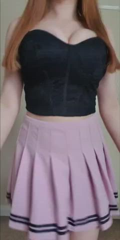 Redhead Big Tits Solo gif