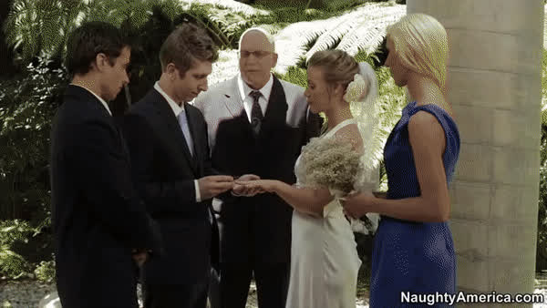 bride cheating sexy wedding gif