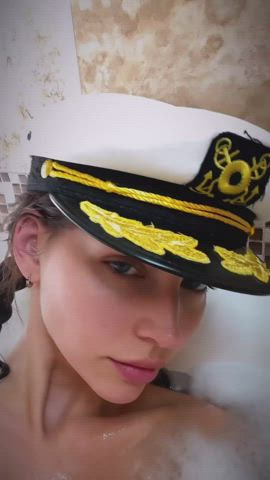 bath brunette celebrity cleavage fake tits legs rachel cook gif