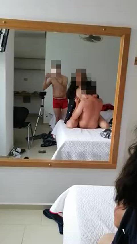 cowgirl cuckold hotwife riding watching hubbys-view gif
