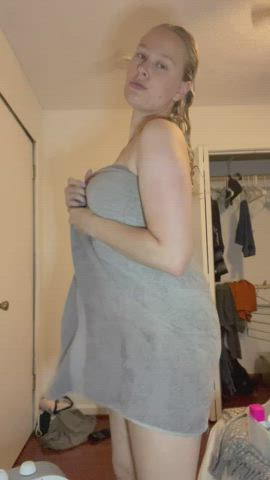 blonde natural tits shower gif