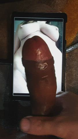 Cumshot Tits Tribute gif
