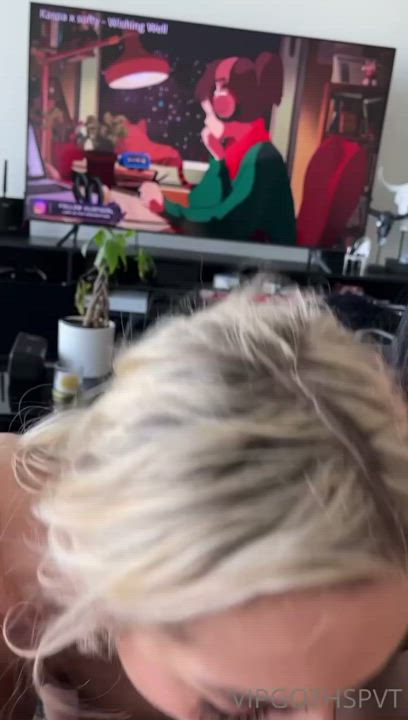 Alt Blonde Blowjob Goth OnlyFans gif