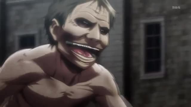 Attack on Titan - Eren turns into Titan for first time [HD]