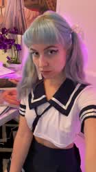 I got xsmall tits and a xsmall pussy hiding under my schoolgirl skirt 🥺