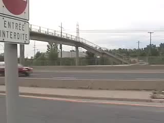 Walking naked on the overpass