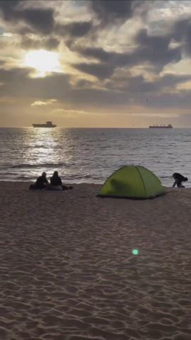 beach consensual couple funny porn non-nude outdoor pmv public r/caughtpublic gif