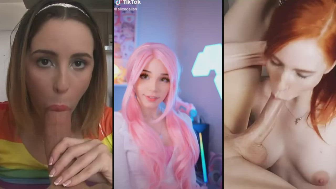 Big Dick Compilation Cumshot Split Screen Porn Teen TikTok gif