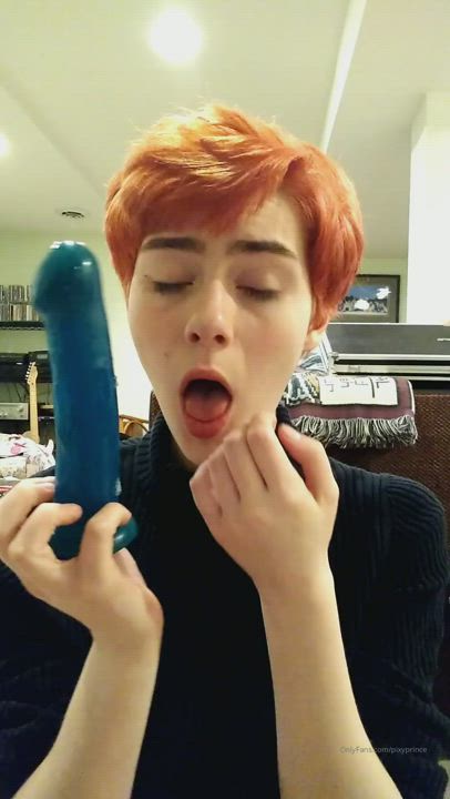 Blowjob Dildo Trans gif