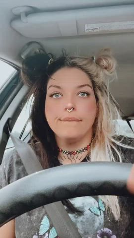 Omw home from work and I wondered "Do guys on the Interstate like big goth tiddies