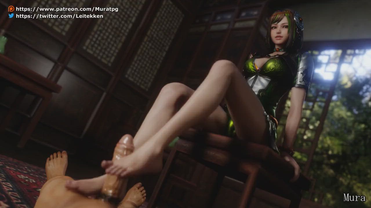 Bao Sanniang giving a footjob (Leitekken) [Dynasty Warriors]
