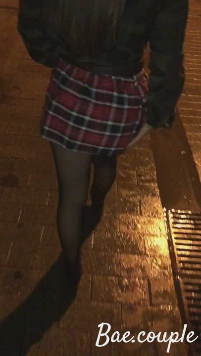Exhibitionism High Heels Lingerie Tongue Fetish Undressing gif