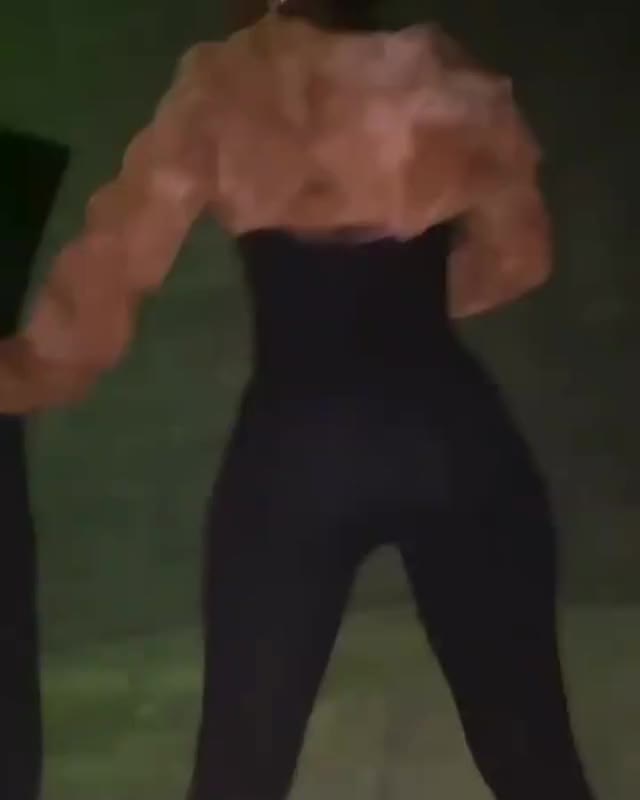 dressed in black pants and that ass still phat