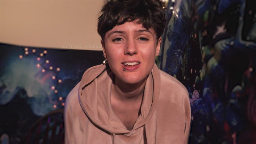 short hair striptease tattoo gif
