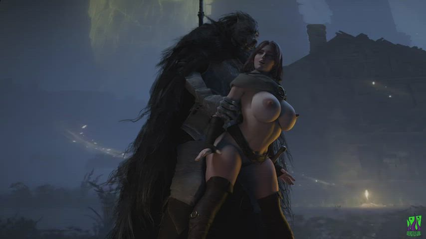 3d animation babe big tits blonde huge tits rule34 tits gif