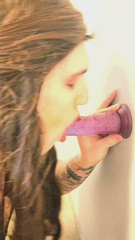 deepthroat dildo femdom femboys gif