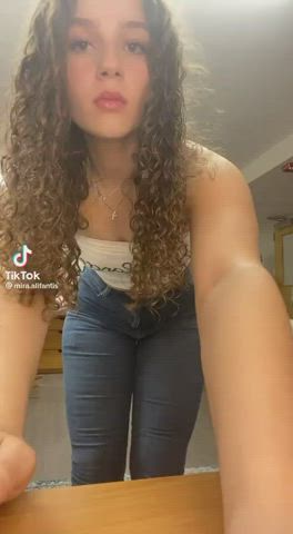 ass brunette tiktok gif