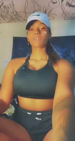 Ebony Tits Solo gif