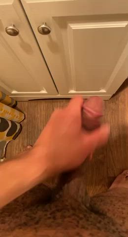 BBC Big Dick Cumshot Male Masturbation gif