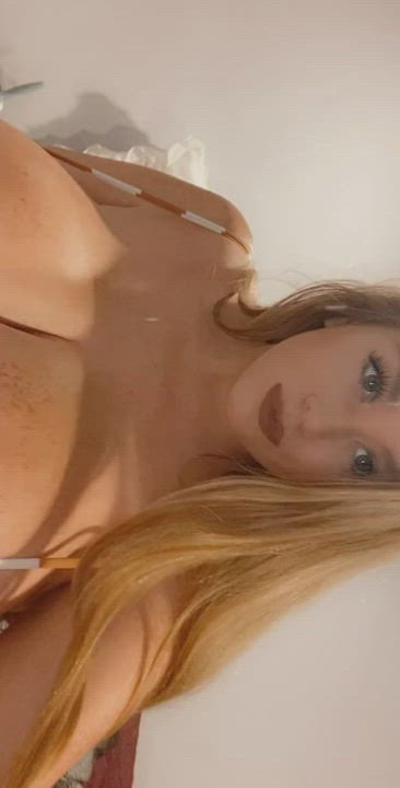 Busty Huge Tits Natural Tits gif