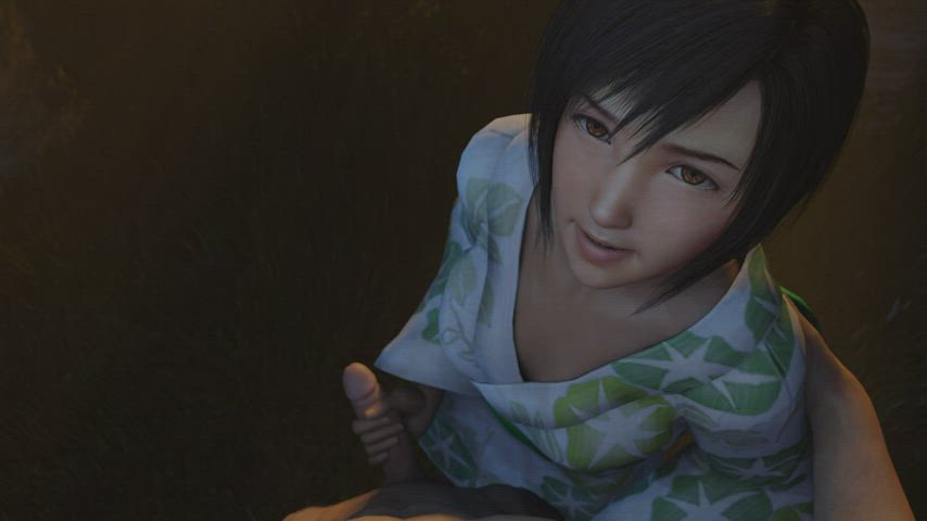 animation fantasy handjob japanese jerk off kimono gif