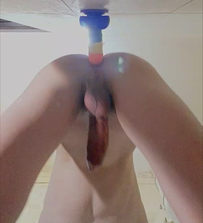 Moaning and leaking on my dildo ><
