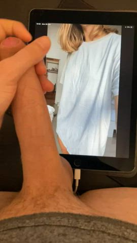 big dick big tits boobs homemade male masturbation masturbating tribute gif