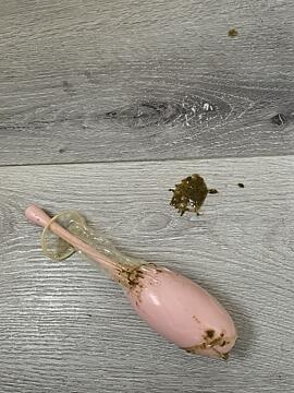 Put this vibrator in my Asian twink ass after my morning poop and left it in all