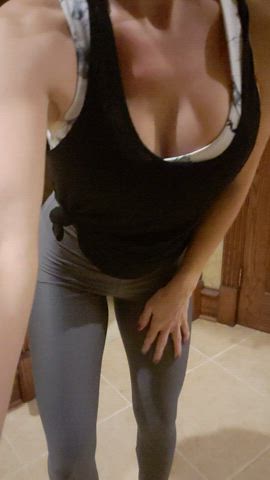Finished a workout... thinking of surprising hubby in the shower now ?
