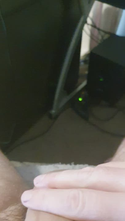 Erection Shaved Thick gif
