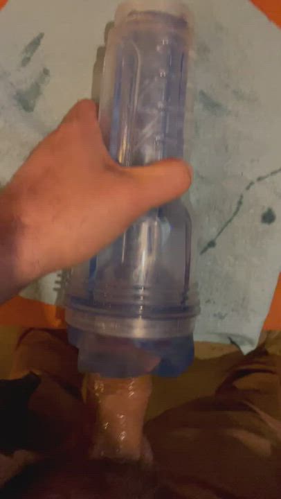 Big Dick Fleshlight Masturbating gif