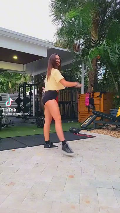 19 Years Old Babe Dancing Petite Teen TikTok gif