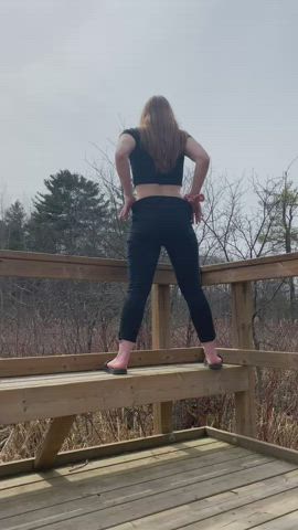 Showing off my pale ass