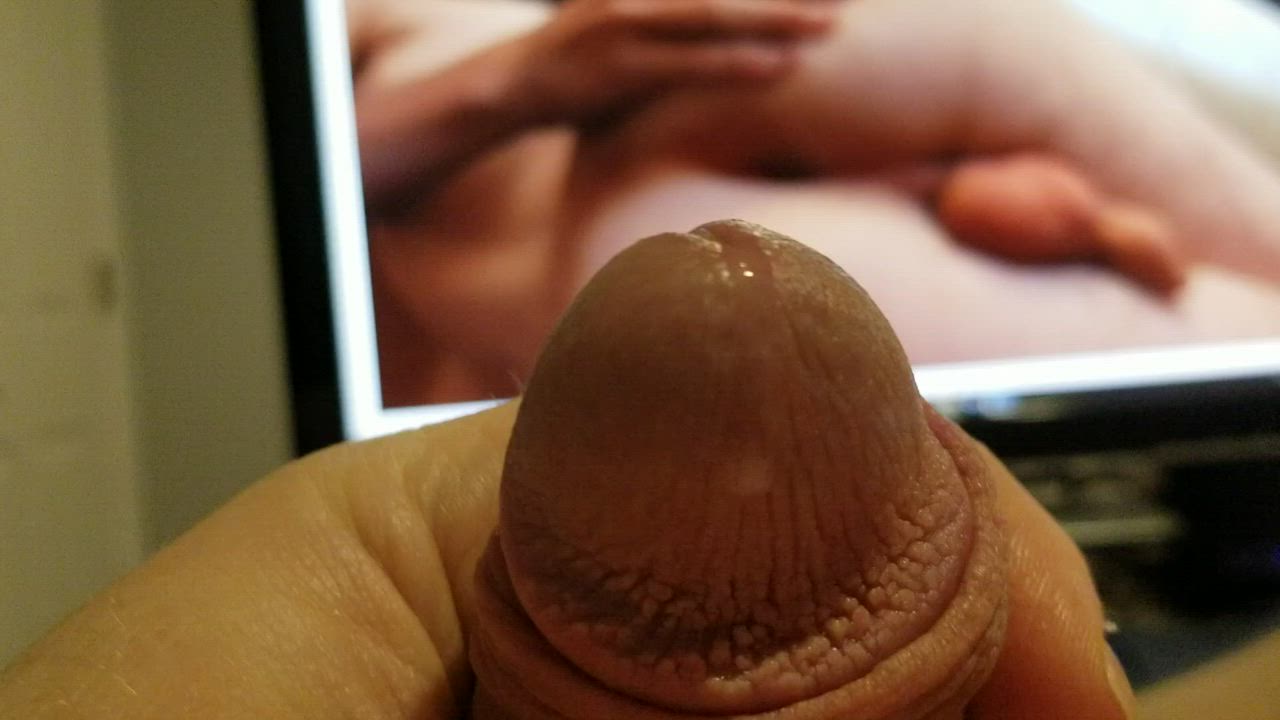 Ass Spread Cock Precum gif