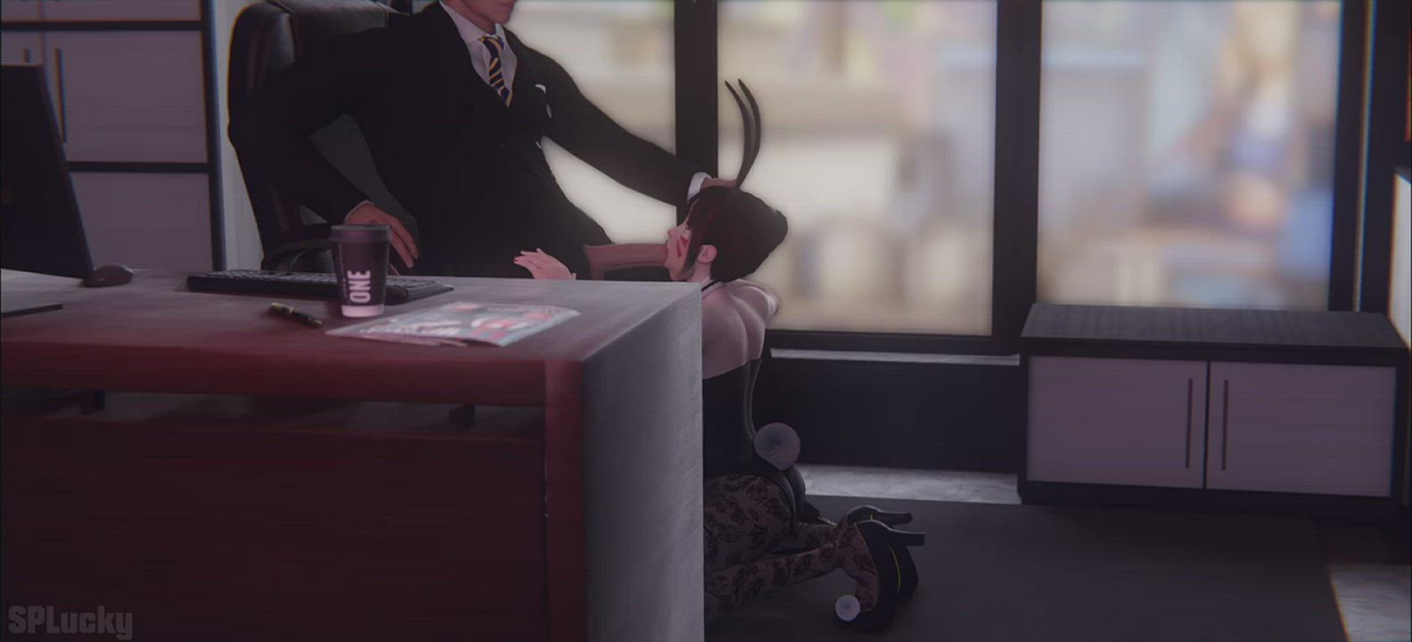 Bunny D.Va loves to suck cock (SPLucky) [Overwatch]