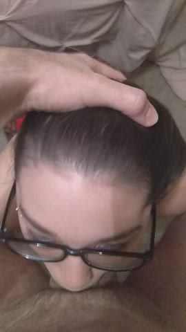I love when he covers me after he fucks my throat
