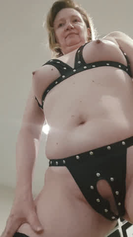 dominatrix leather pussy lips gif