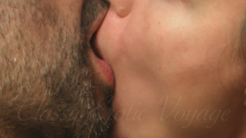 fingering kissing passionate saliva sucking gif