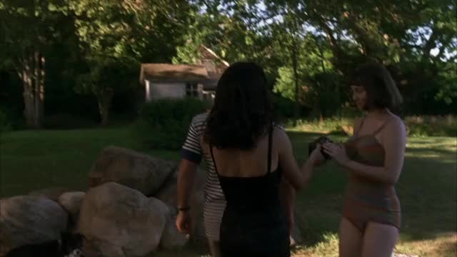 Jennifer Connelly - Pollock (2000) - top highlights (black swimsuit, dress cleavage)