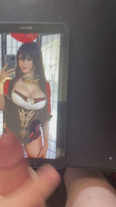 Big Dick Big Tits Cosplay Costume Cum Nude Tribute gif