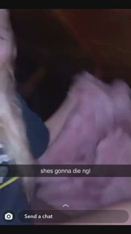 Crazy girl is having too much fun eating all that cotton candy!