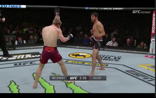 Allen |Melendez| Eats 3 trying to lean back - getting tired:lazy