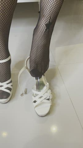 High Heels Shoes Stockings Teasing gif