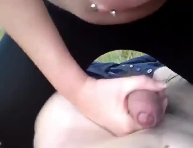 Big public tit wank